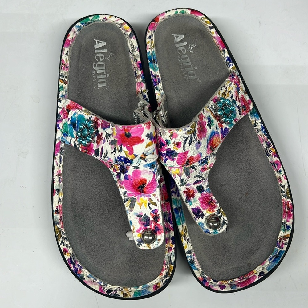 Alegria Carina Perennial Crackle‎ Sandals CAR-139C Size 39 US 9 EUC